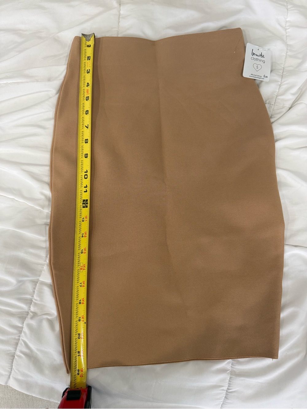 Unbranded Camel Pencil Skirt - Sleek Women's Workwear
